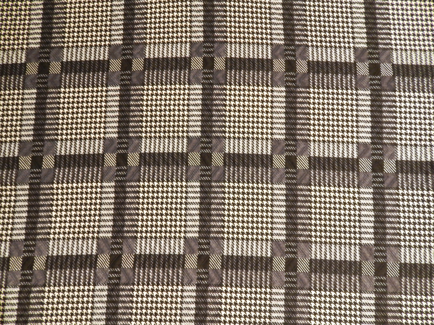 Plaid Houndstooth Patchwork Double Knit