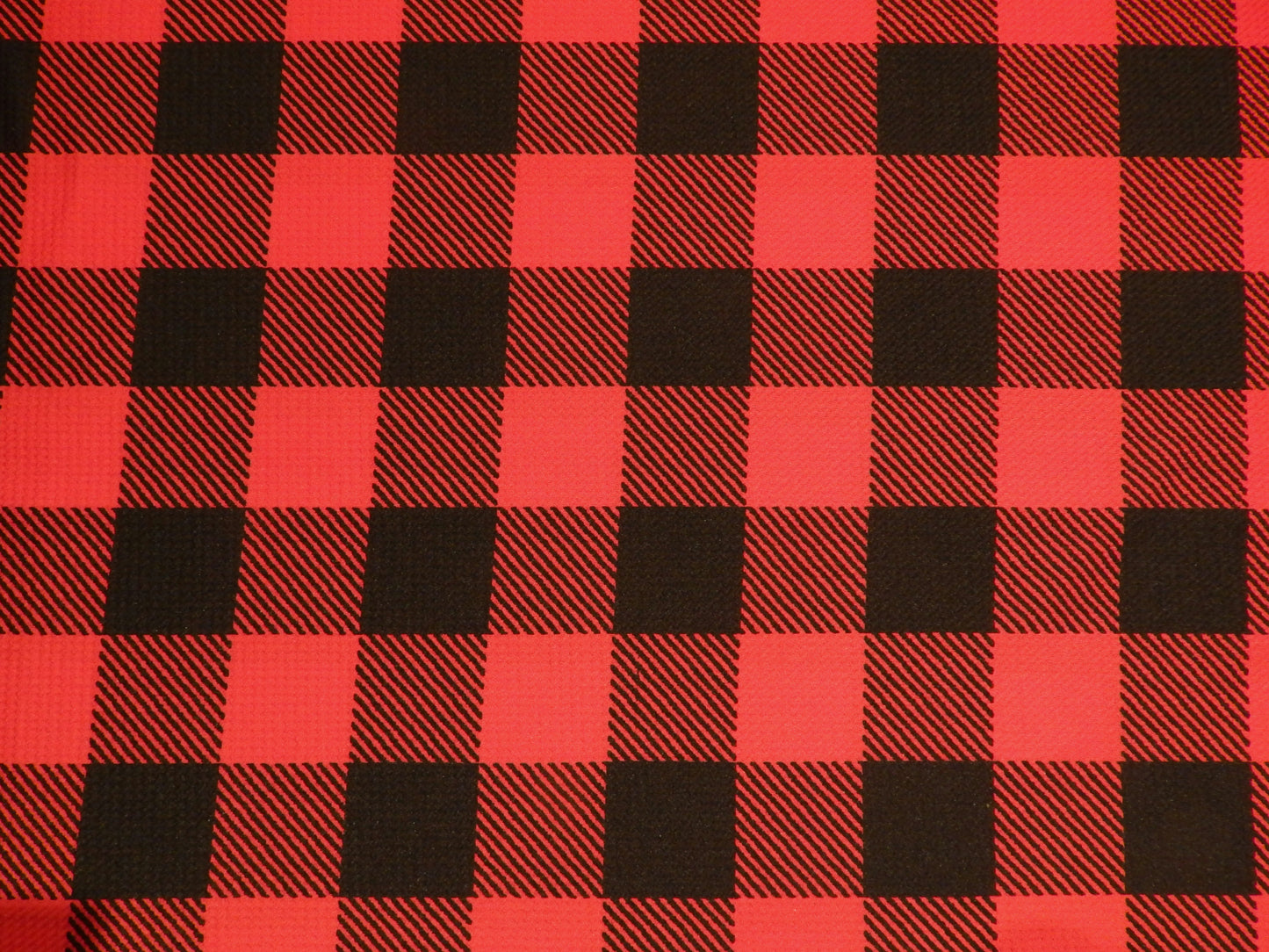 Red and Black Plaid Bullet Knit