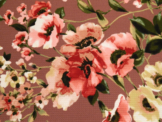 Mauve Floral Bullet Knit