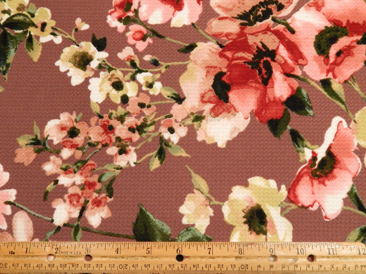 Mauve Floral Bullet Knit