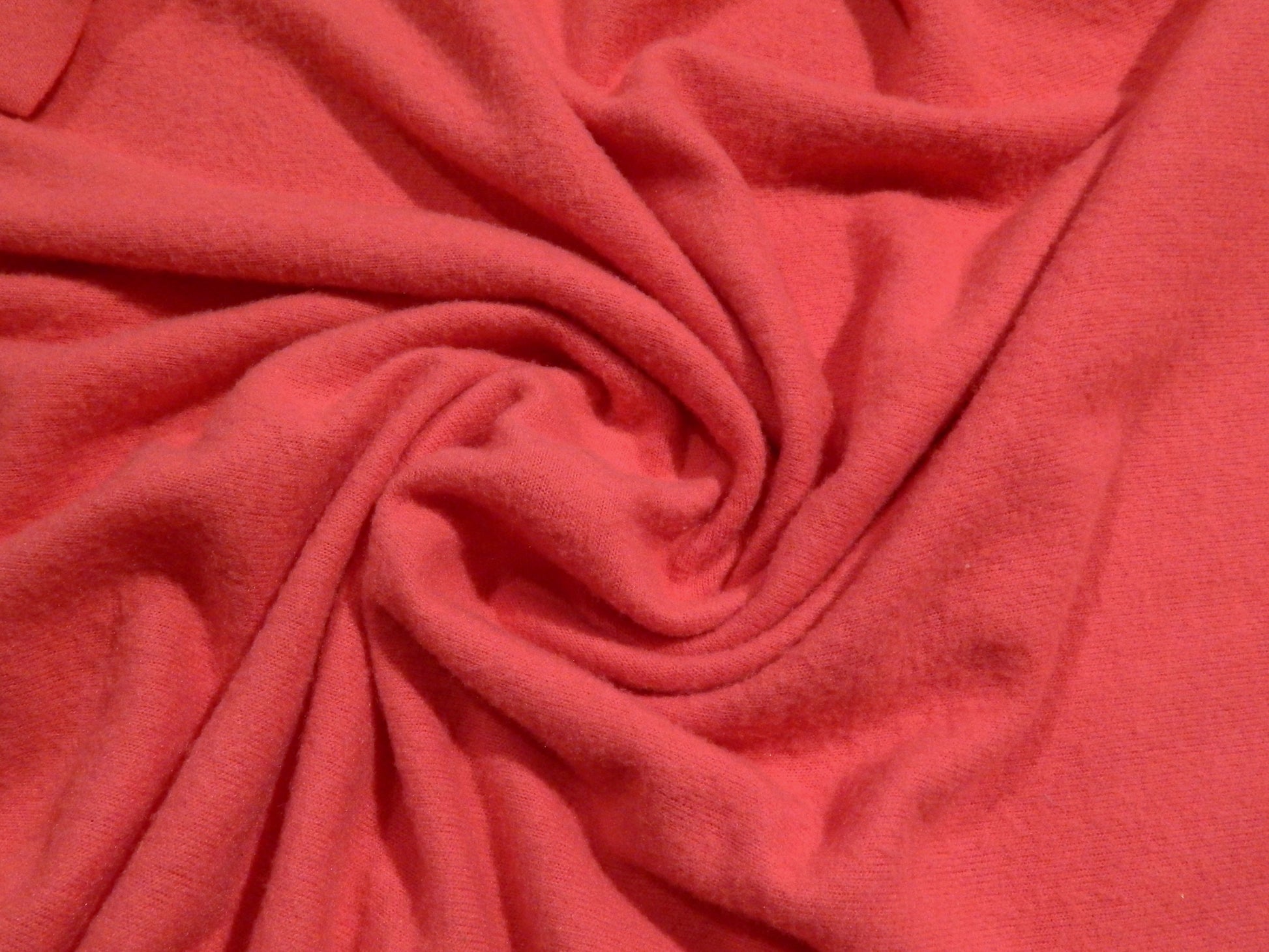 hot pink cashmere brushed knit jersey fabric