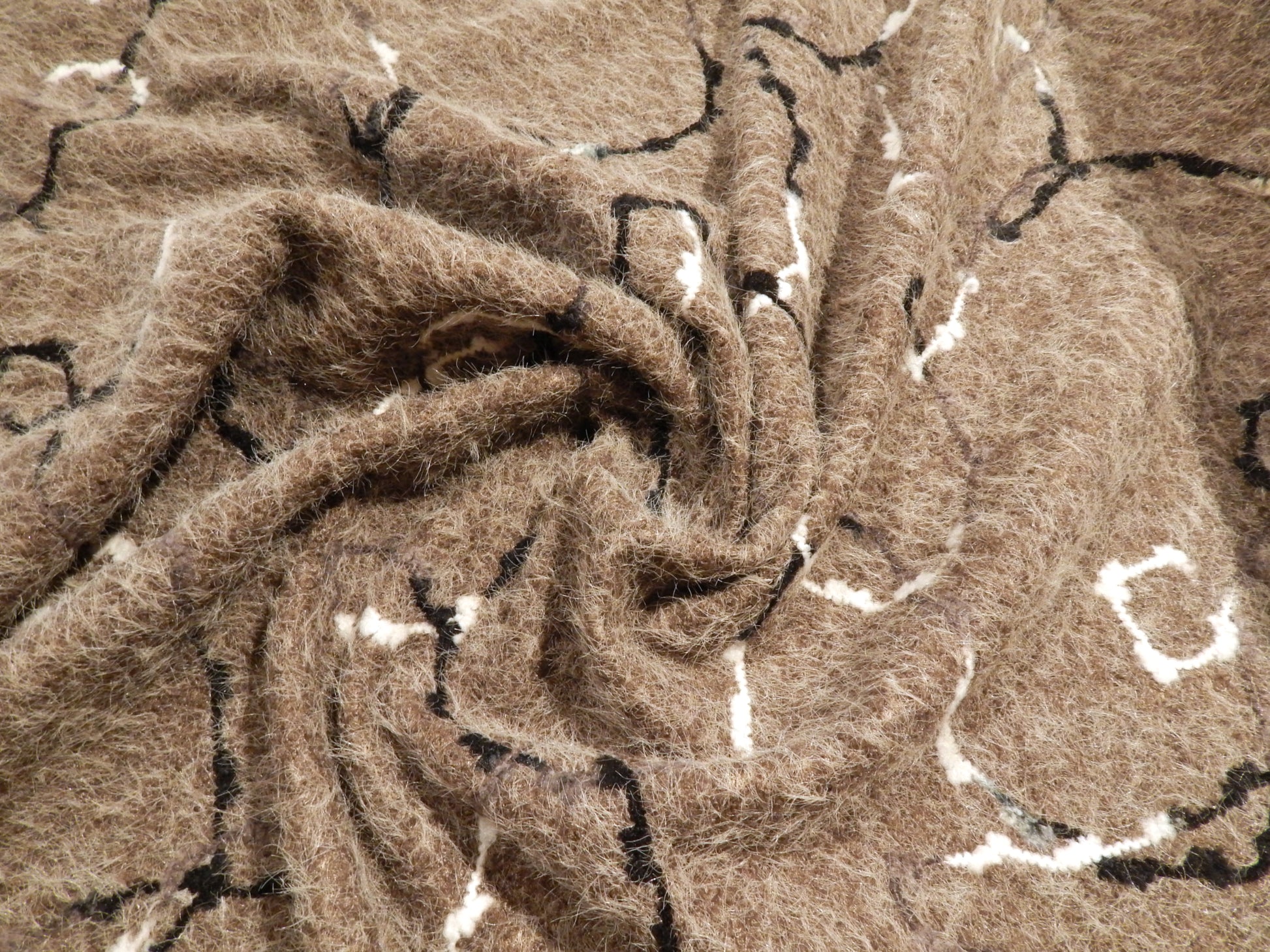 Telio soft sketch needle felted yarn sweater knit fabric