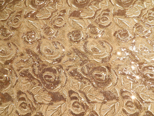 Birch Sequined Blossom Embroidery Mesh Lace - Telio