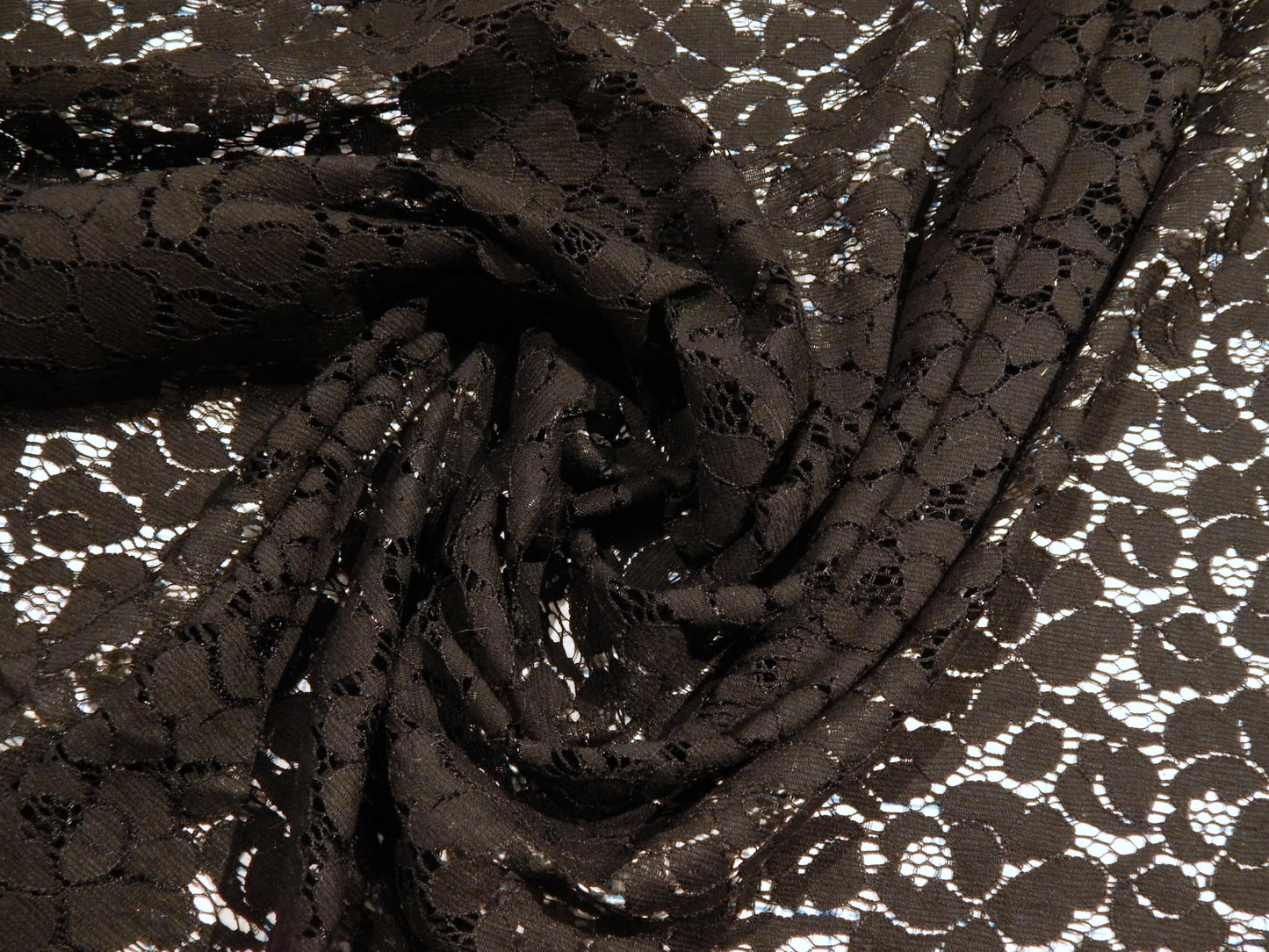 Black Cotton Nylon Lace