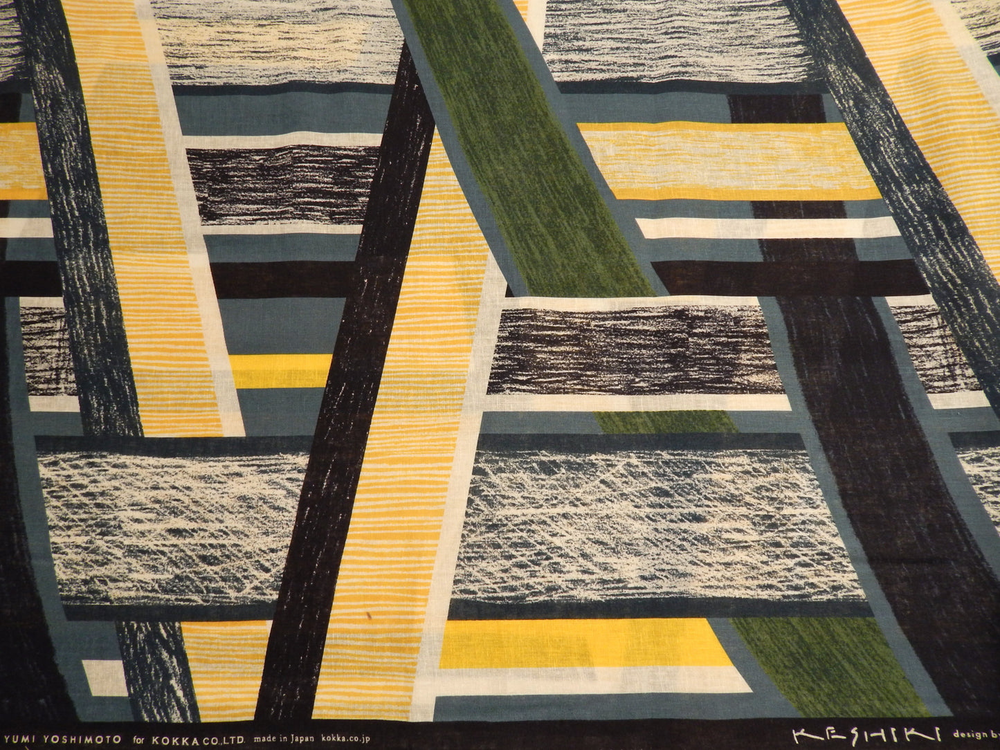 Abstract Highway Linen/Cotton Sheeting - Kokka Keshiki