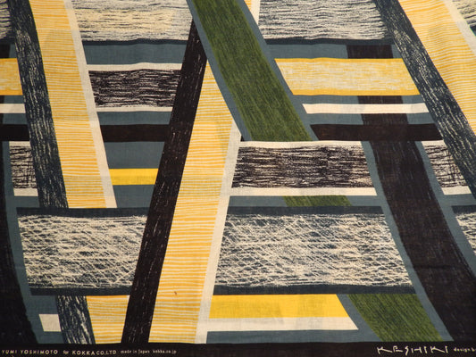 Abstract Highway Linen/Cotton Sheeting - Kokka Keshiki