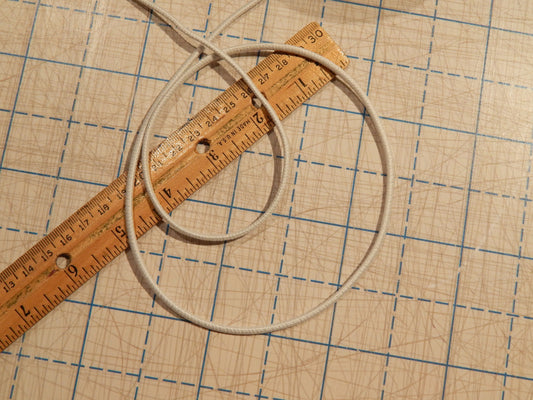 Round White Elastic Cord 1/8" - by the yard