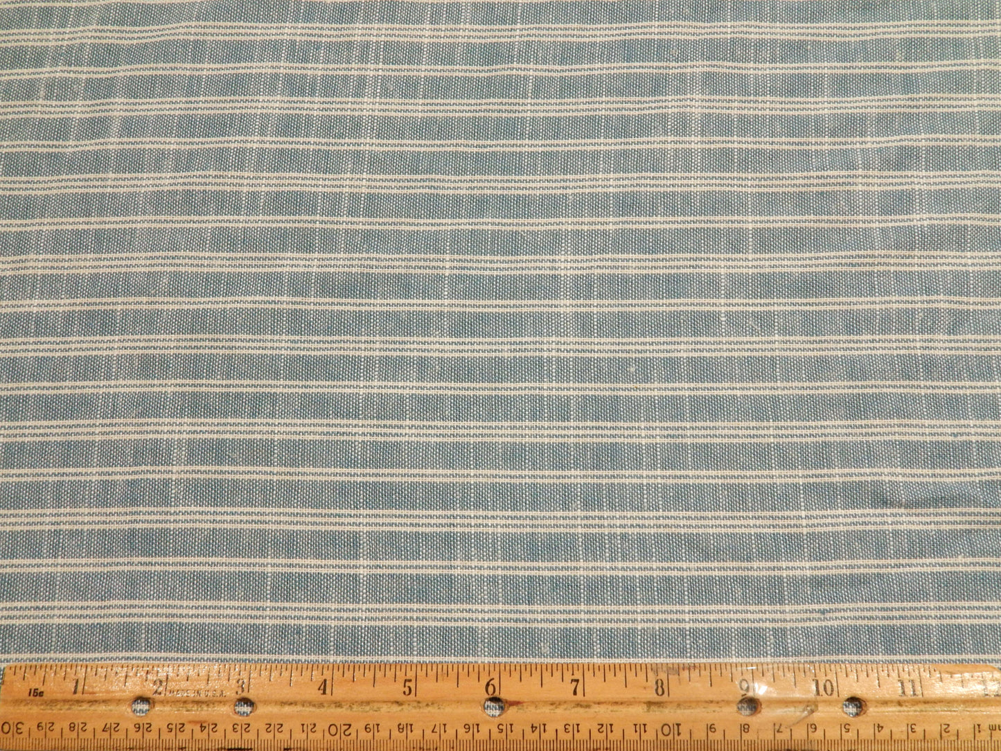 Blue and White Striped Linen