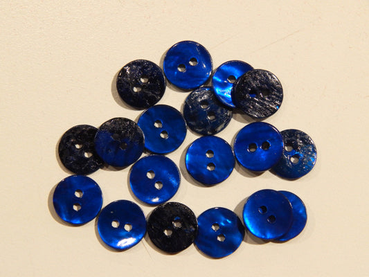 Jewel Blue Agoya Shell Buttons