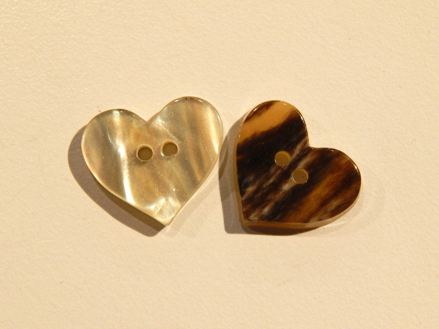 Heart Shaped Pearly Buttons