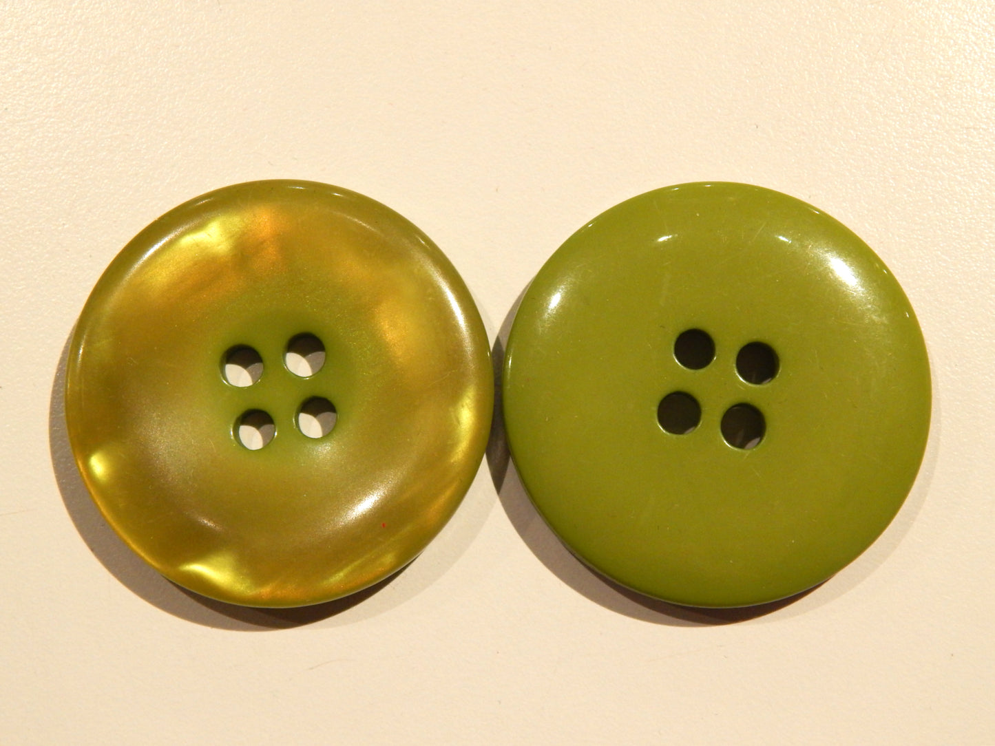 Shimmery Bright Olive Green Buttons