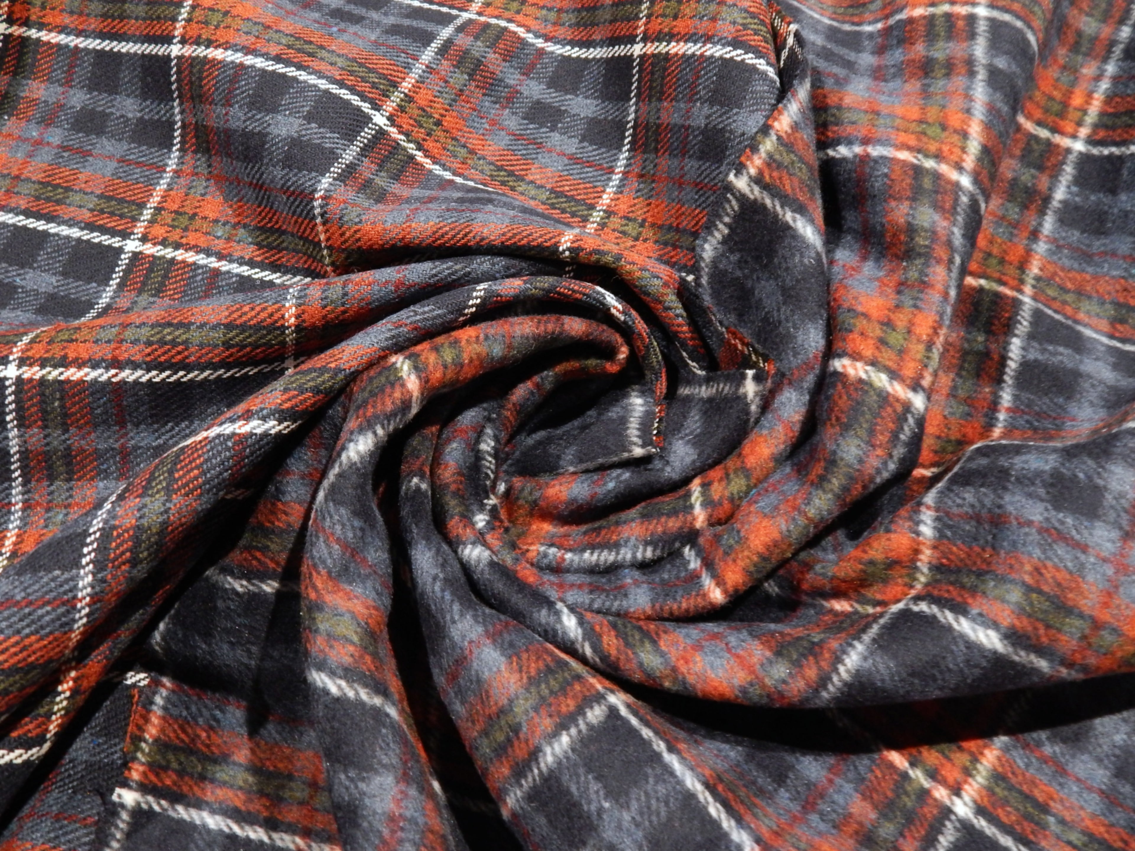 blue red white and olive fleeced flannel polyester fleece for jackets telio inverness