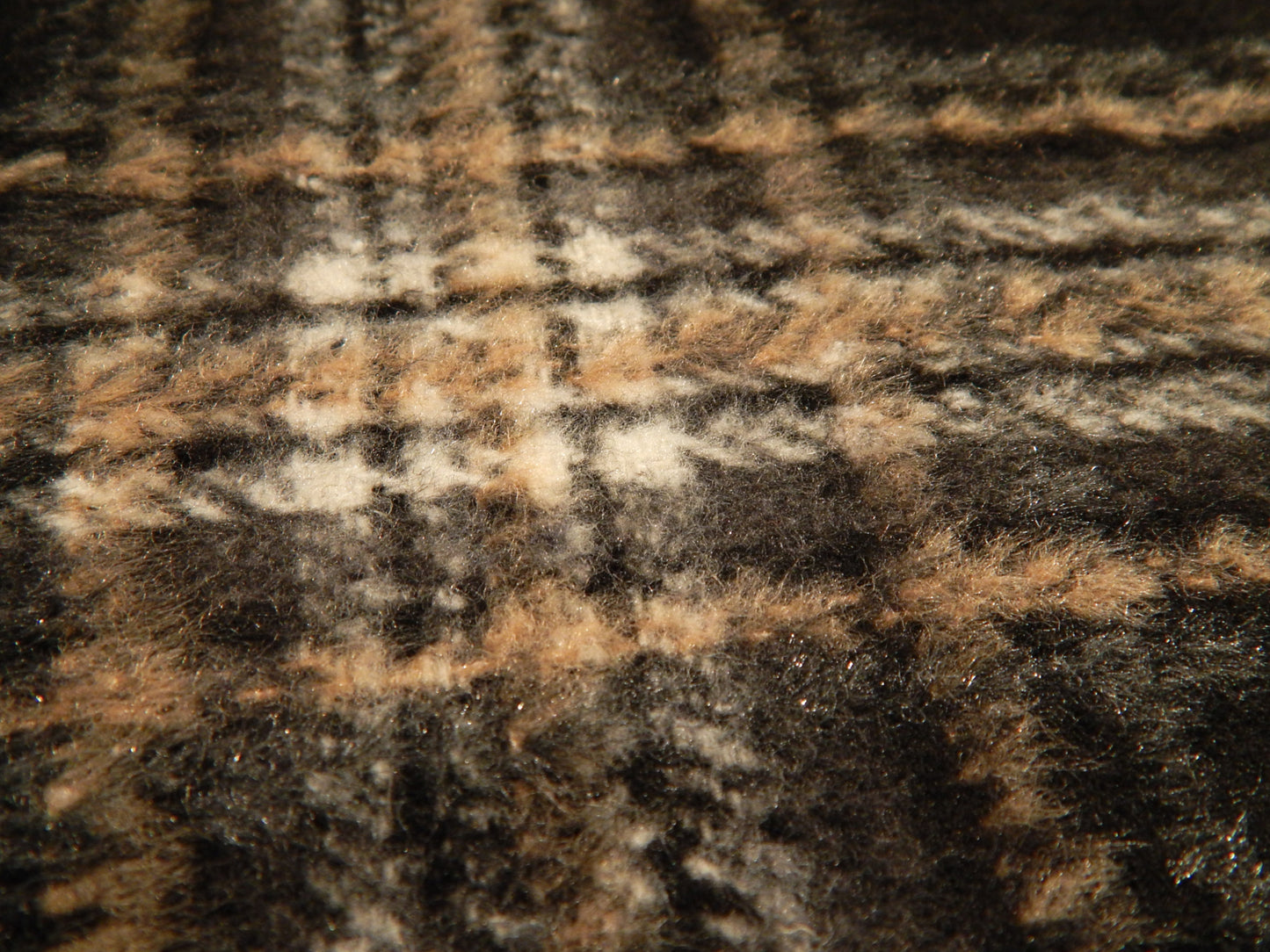Black, Cream, and Brown Fleeced Flannel - Telio