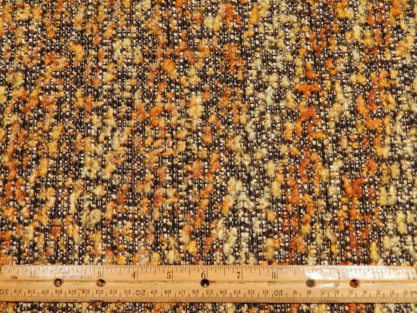 Italian Designer Golden Monarch Wool Boucle