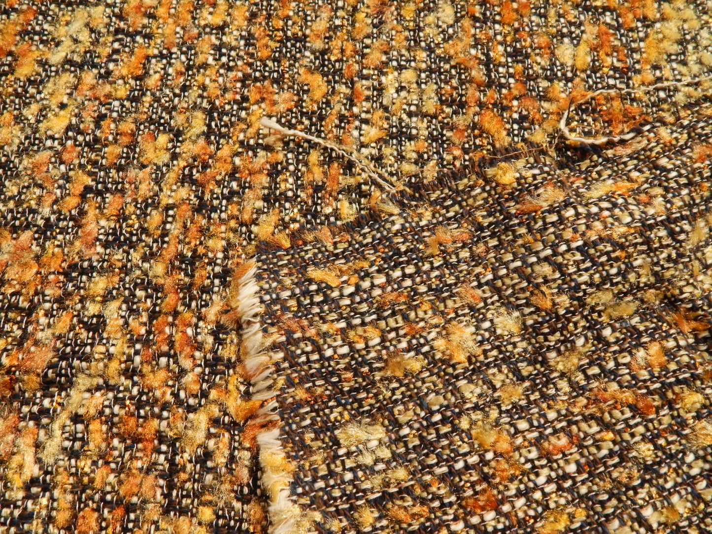 Italian Designer Golden Monarch Wool Boucle