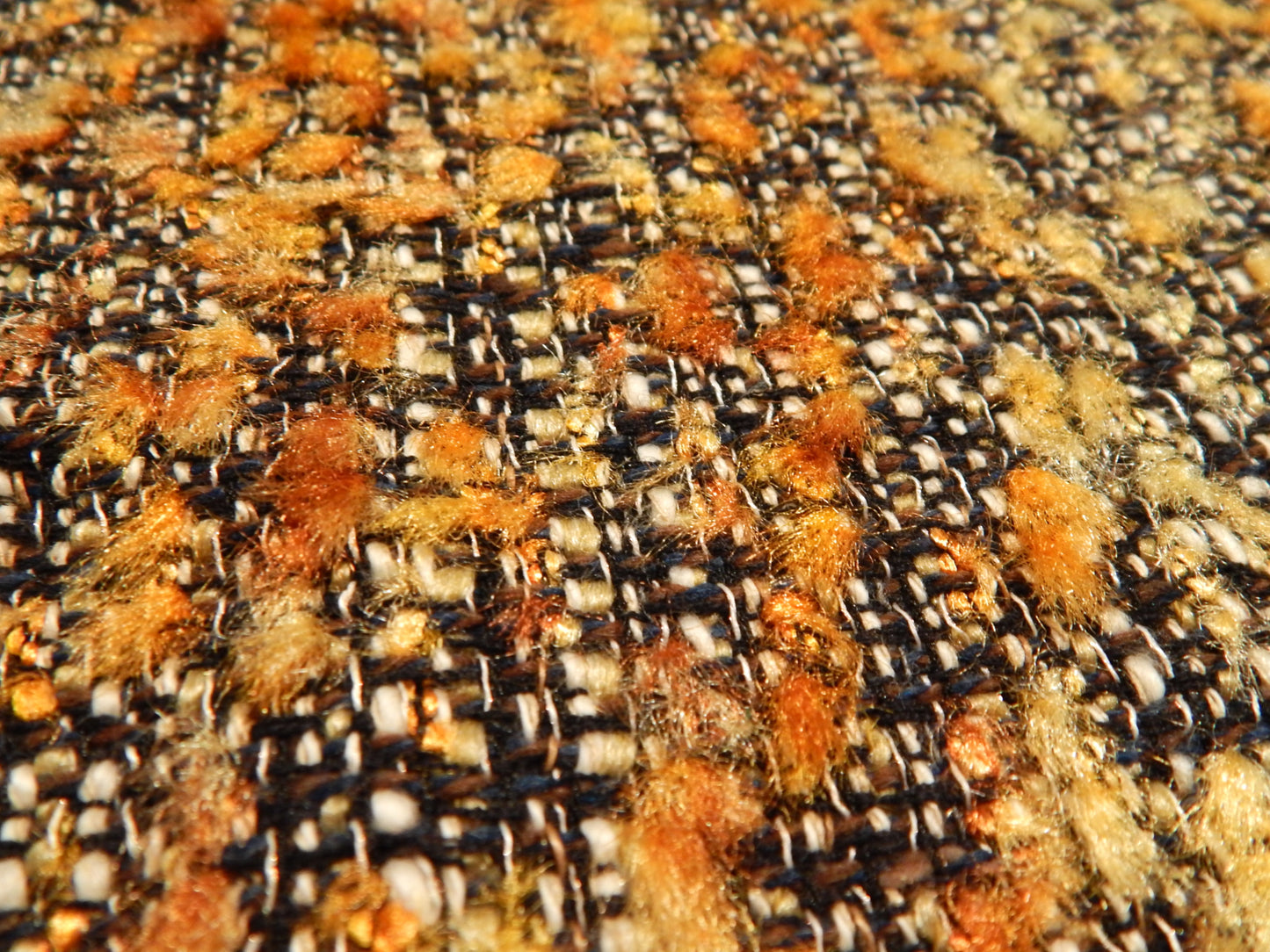 Italian Designer Golden Monarch Wool Boucle
