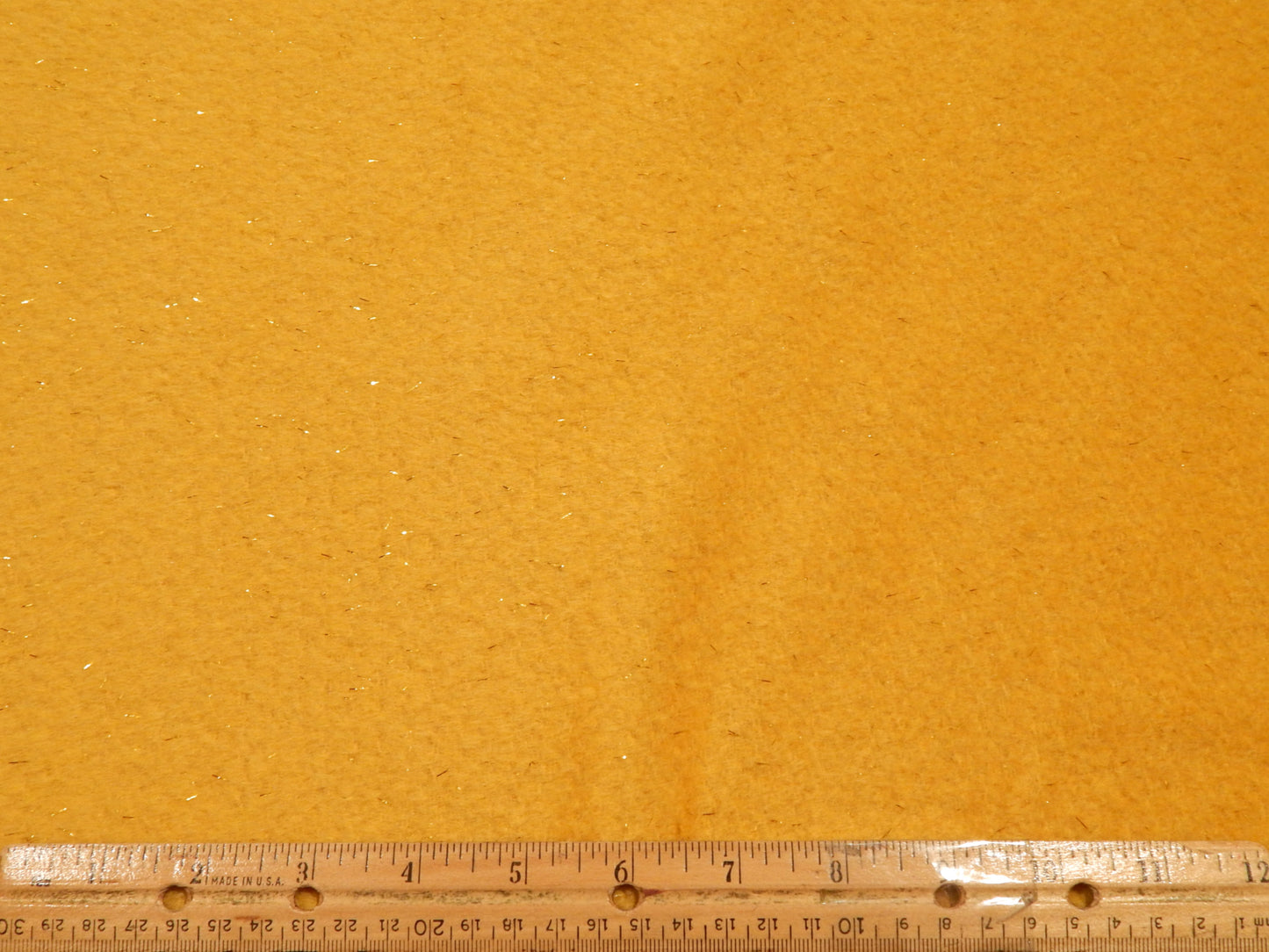 Golden Metallic Brushed Boucle Wool Blend
