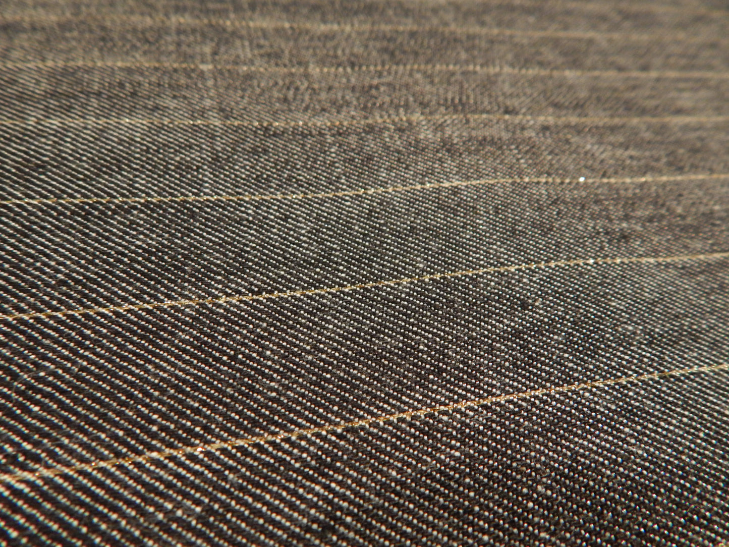 Italian Designer Bronze Pinstripe Denim