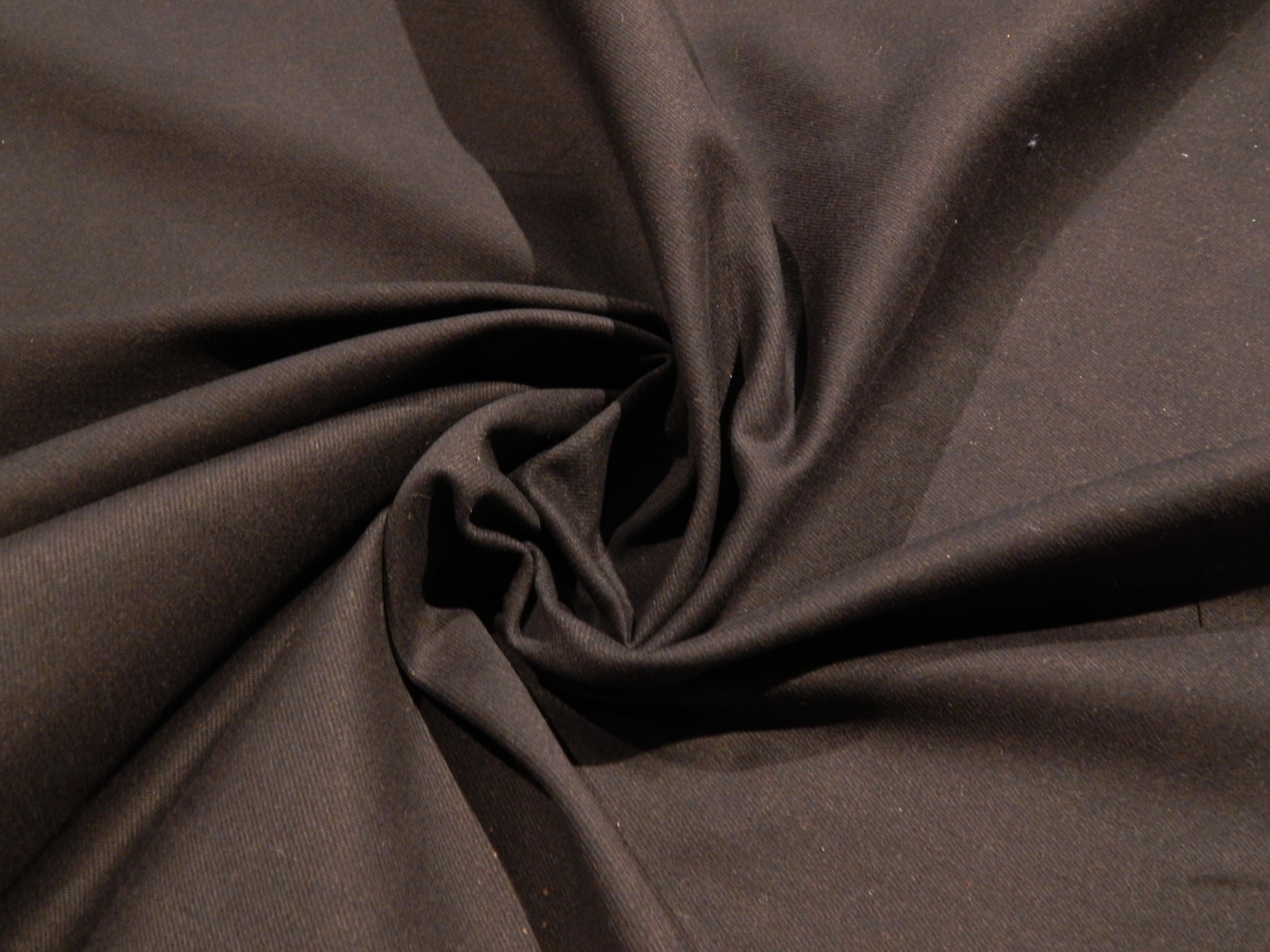 dark navy rayon cotton deadstock denim fabric