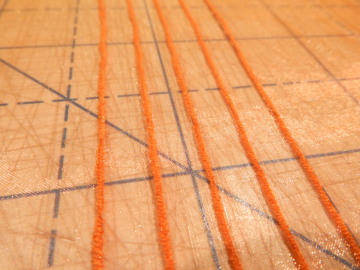 Orange Little Stripes Organza