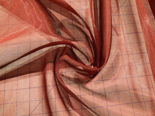 Maroon Mini Stripe Organza