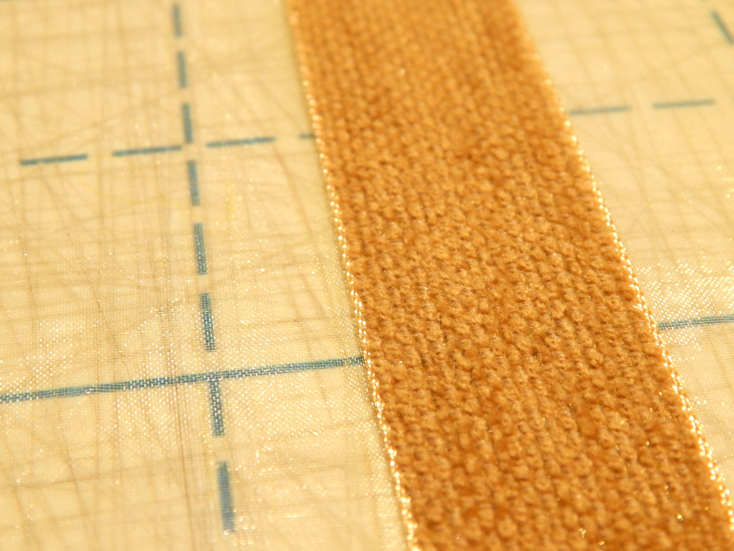 Gold Velvet Stripe Organza