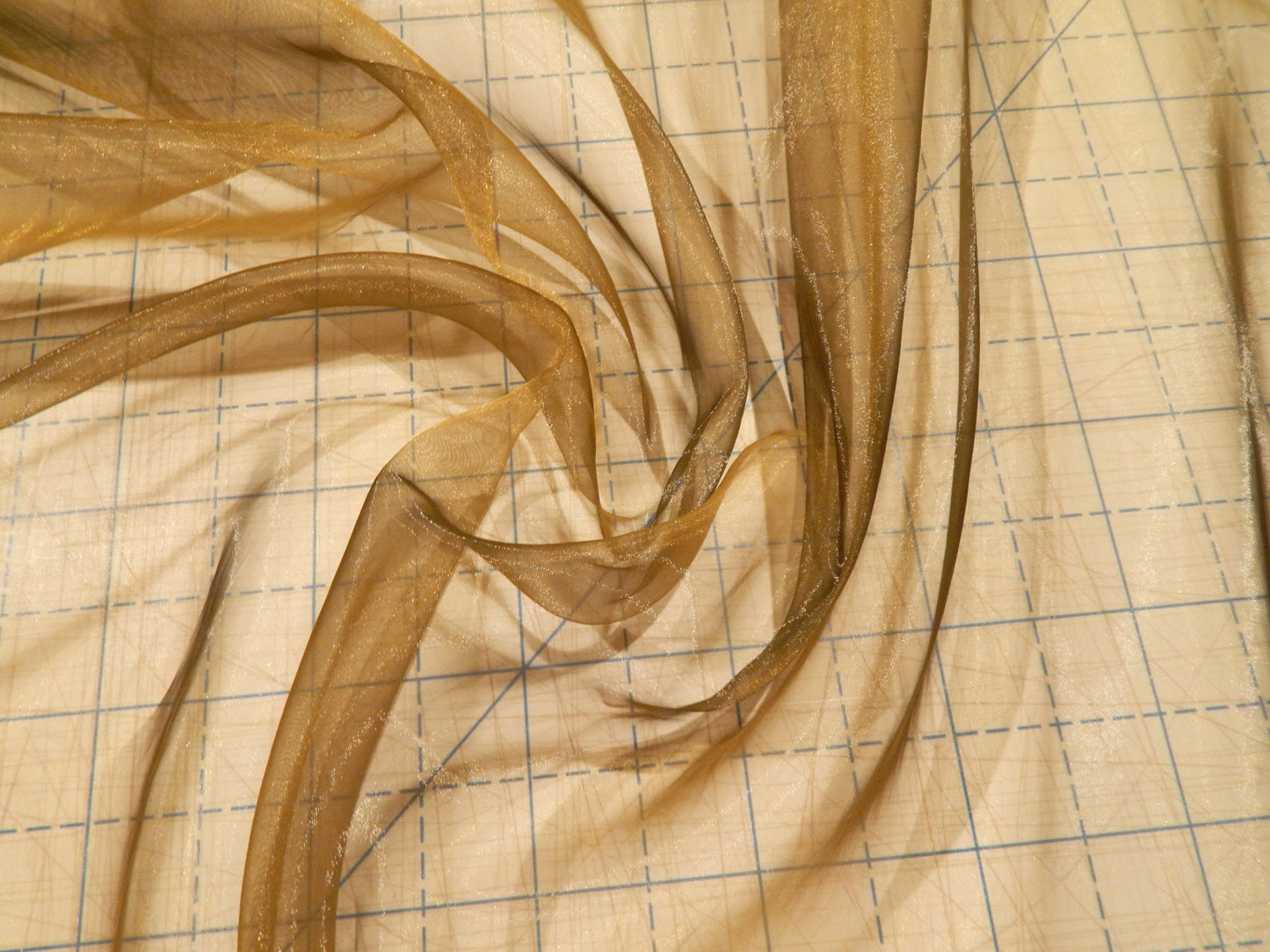 Iridescent Olive Organza