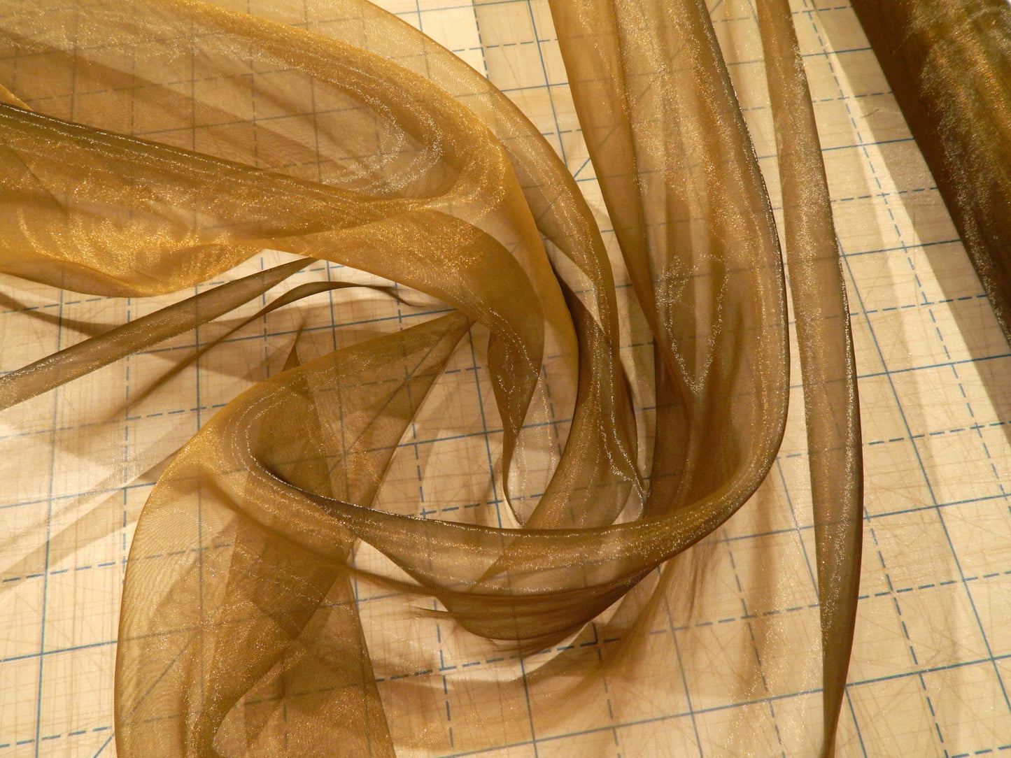 Iridescent Olive Organza