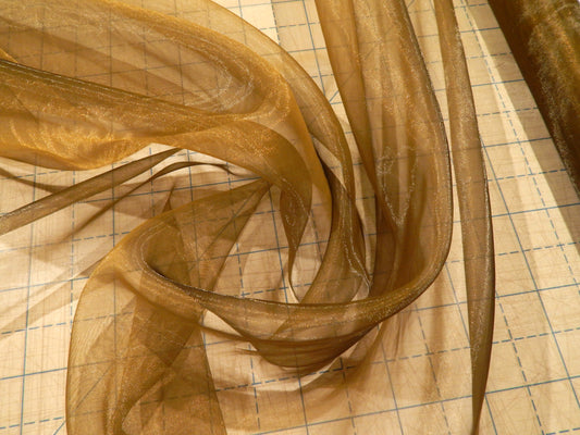 Iridescent Olive Organza