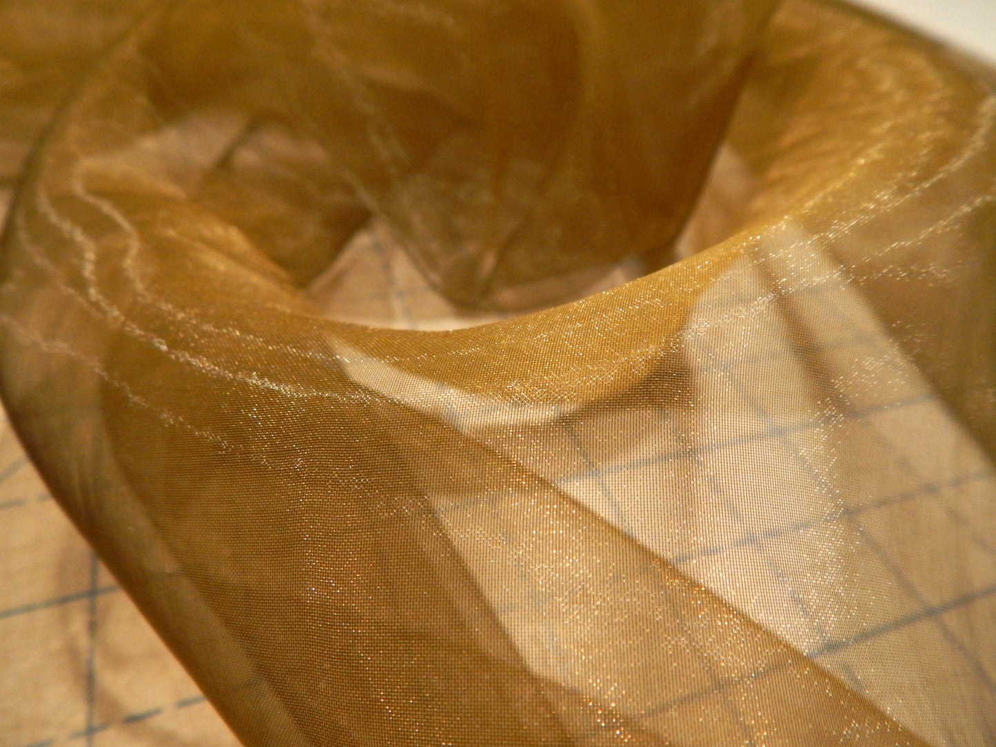 Iridescent Olive Organza