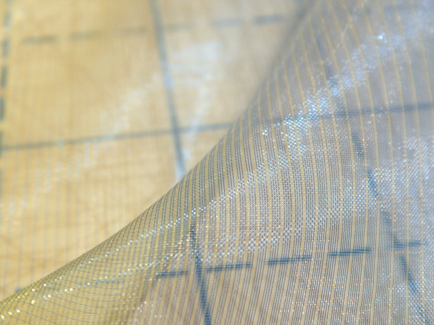 Iridescent Blue/Green Ombre Organza