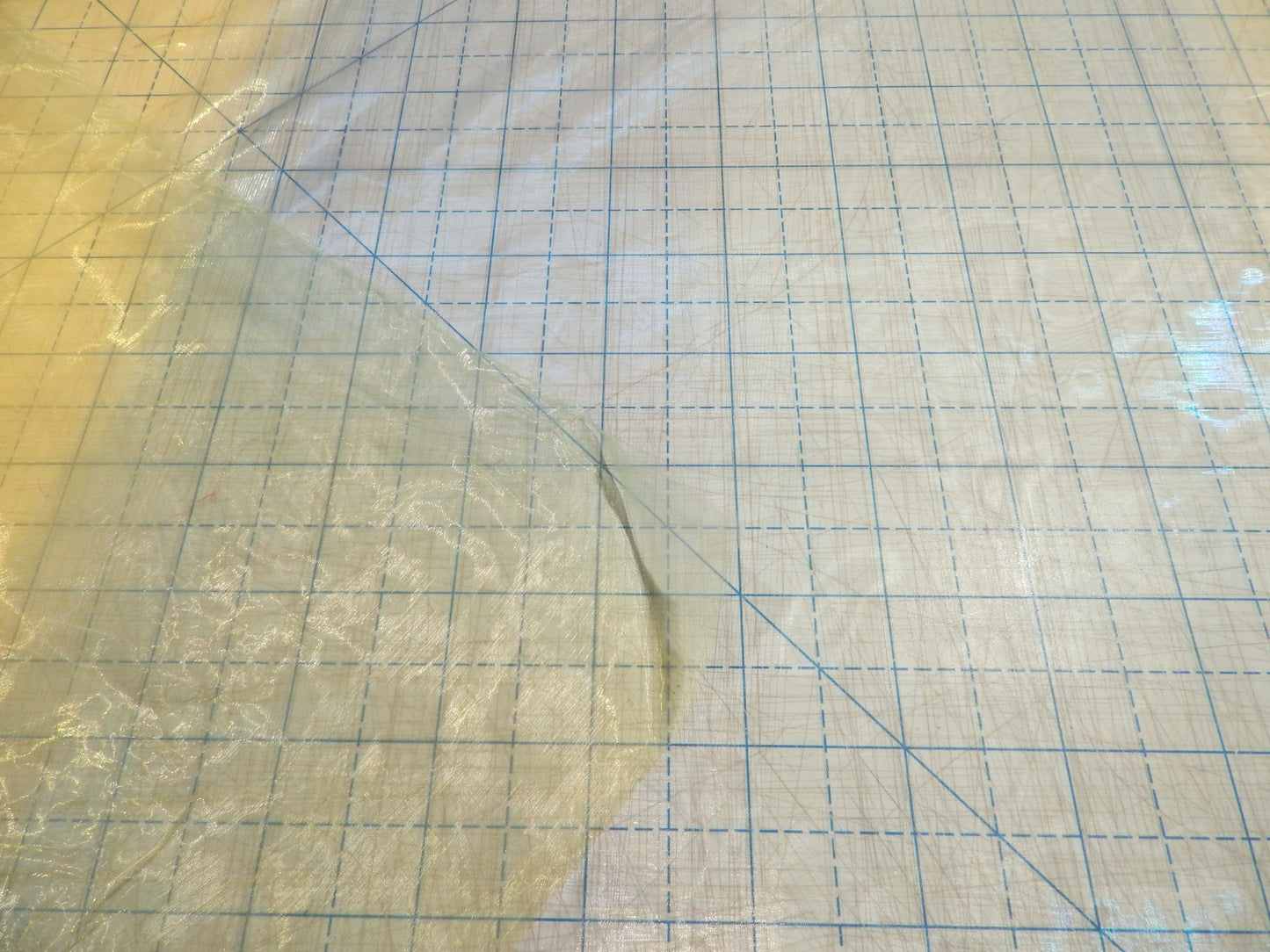 Iridescent Blue/Green Ombre Organza