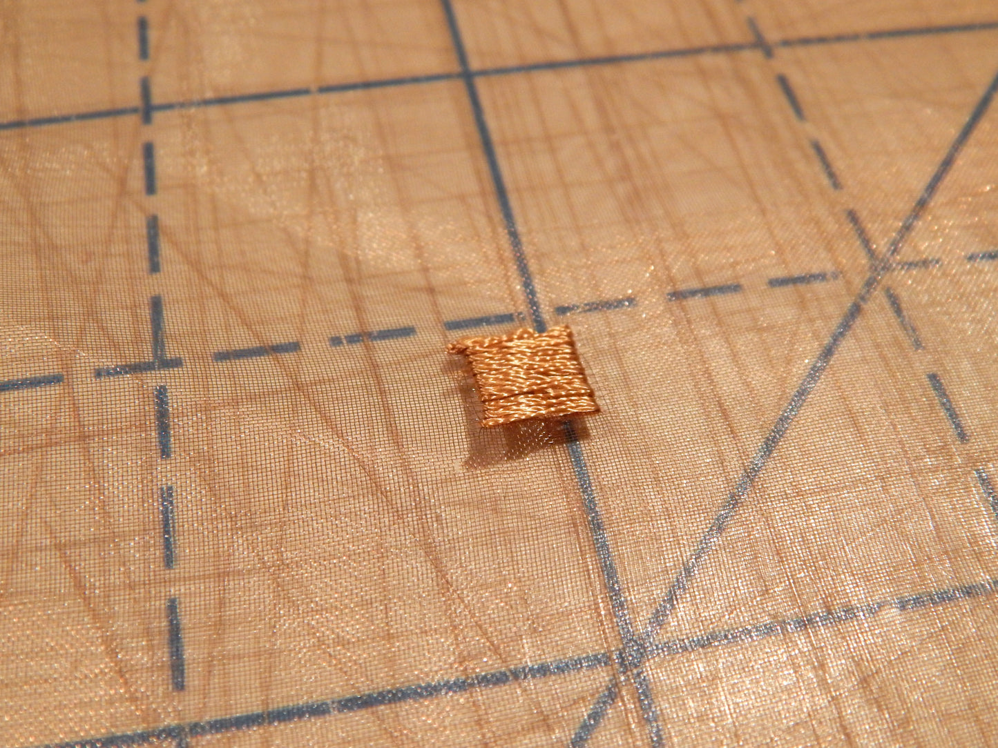 Brown Squares Organza