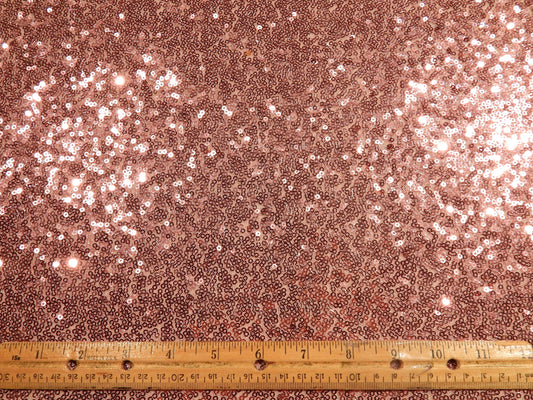 Mauve Pink Party Sequins on Mesh