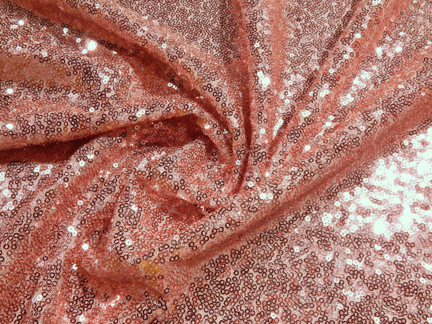 Mauve Pink Party Sequins on Mesh