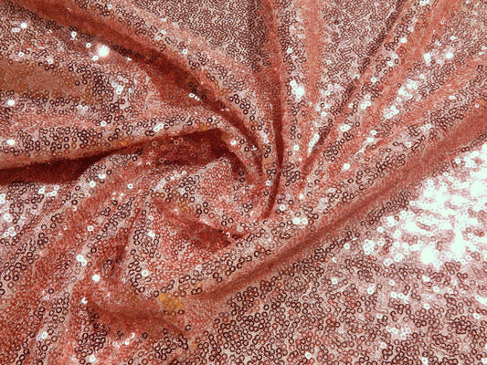 Mauve Pink Party Sequins on Mesh