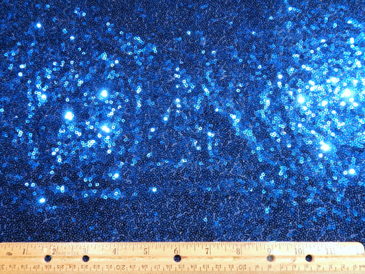 Cobalt Blue Party Sequins on Mesh