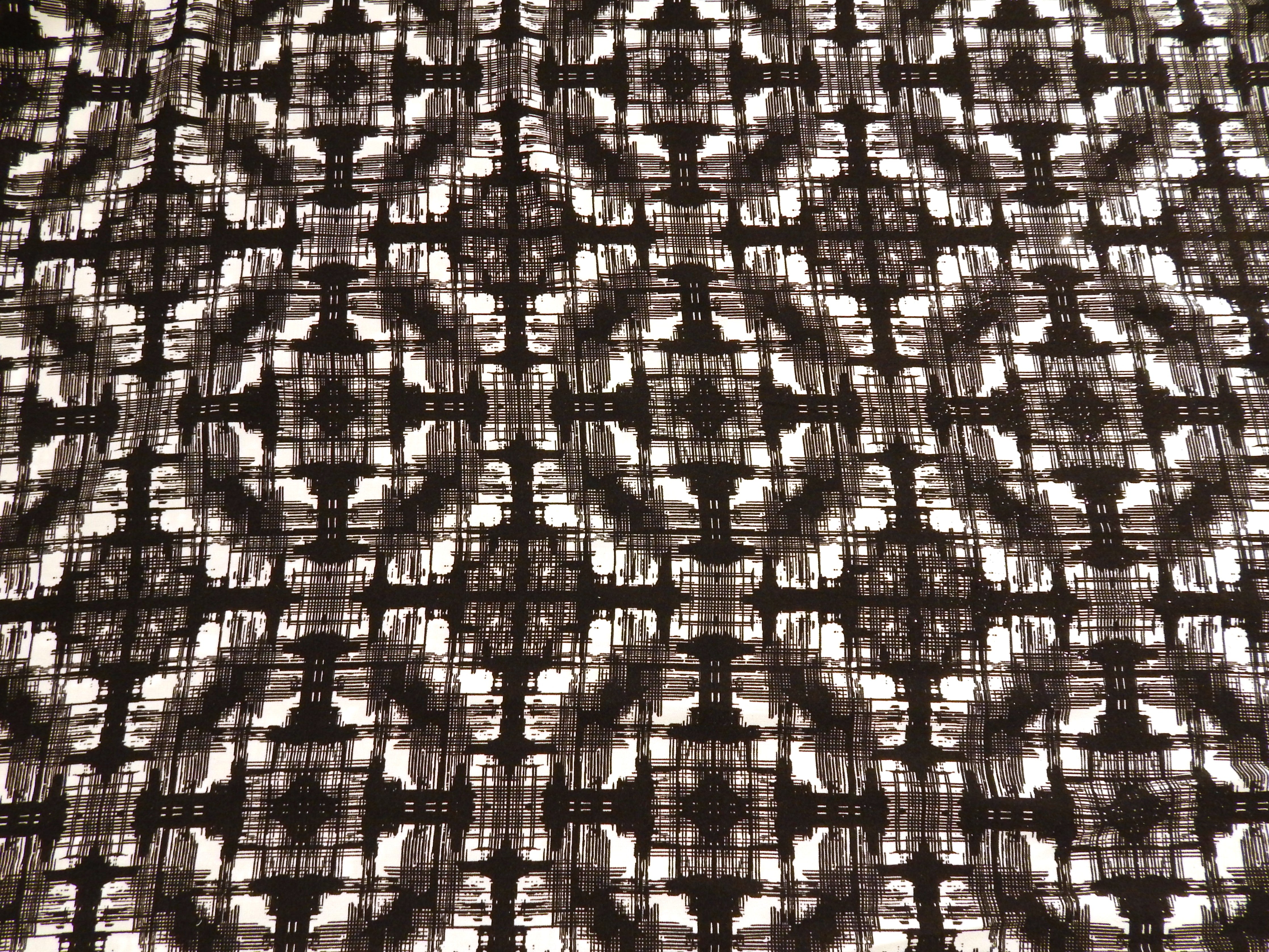 Black and White Hashed Satin Fabric – Legacy Fabrics