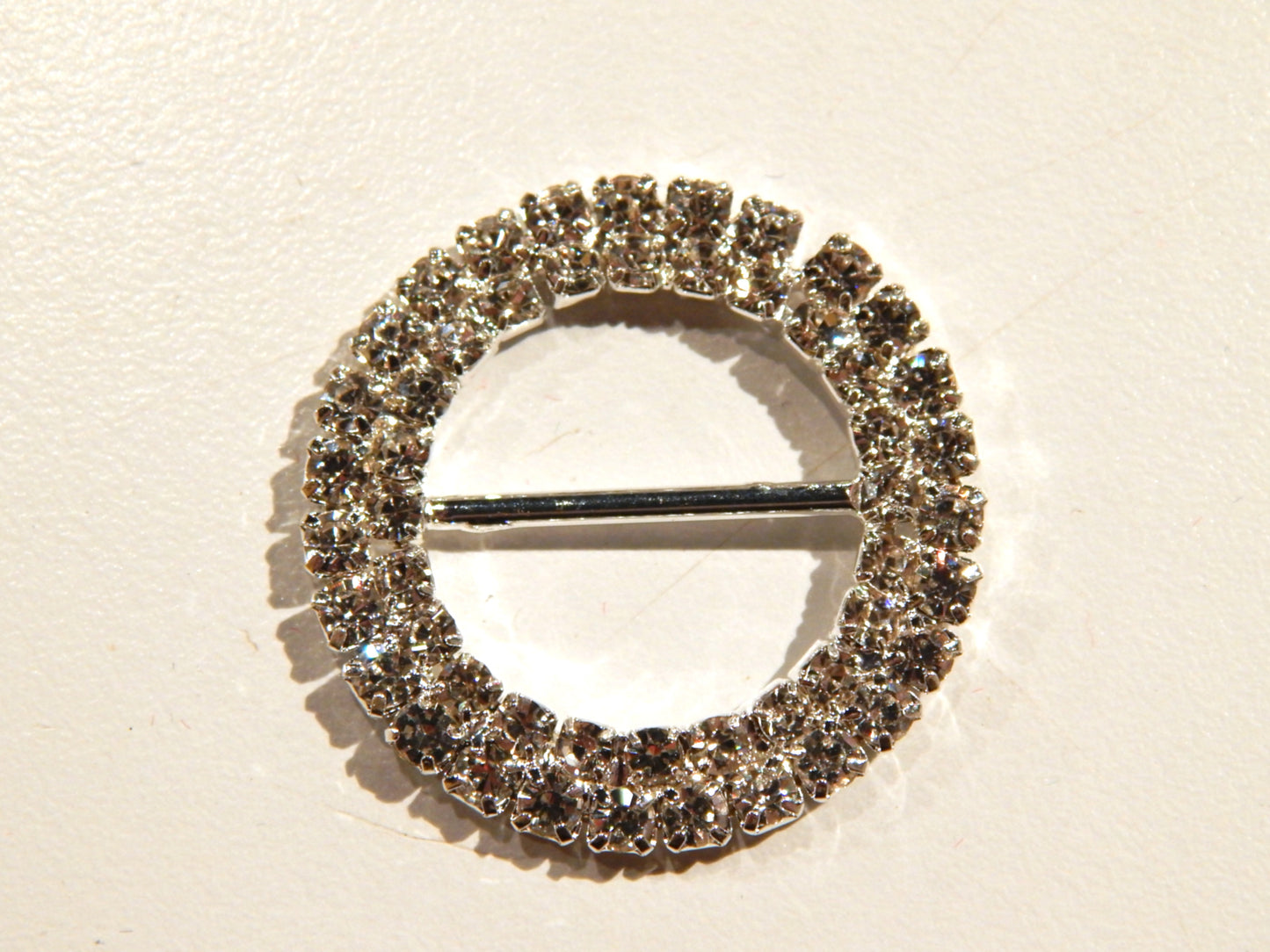 Silver Rhinestone Belt Buckle