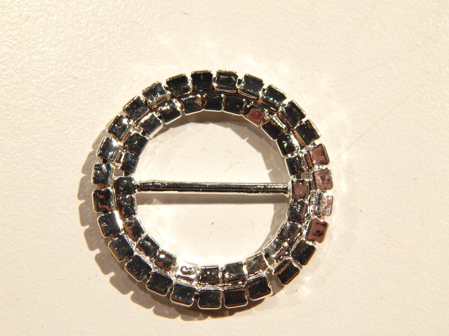 Silver Rhinestone Belt Buckle