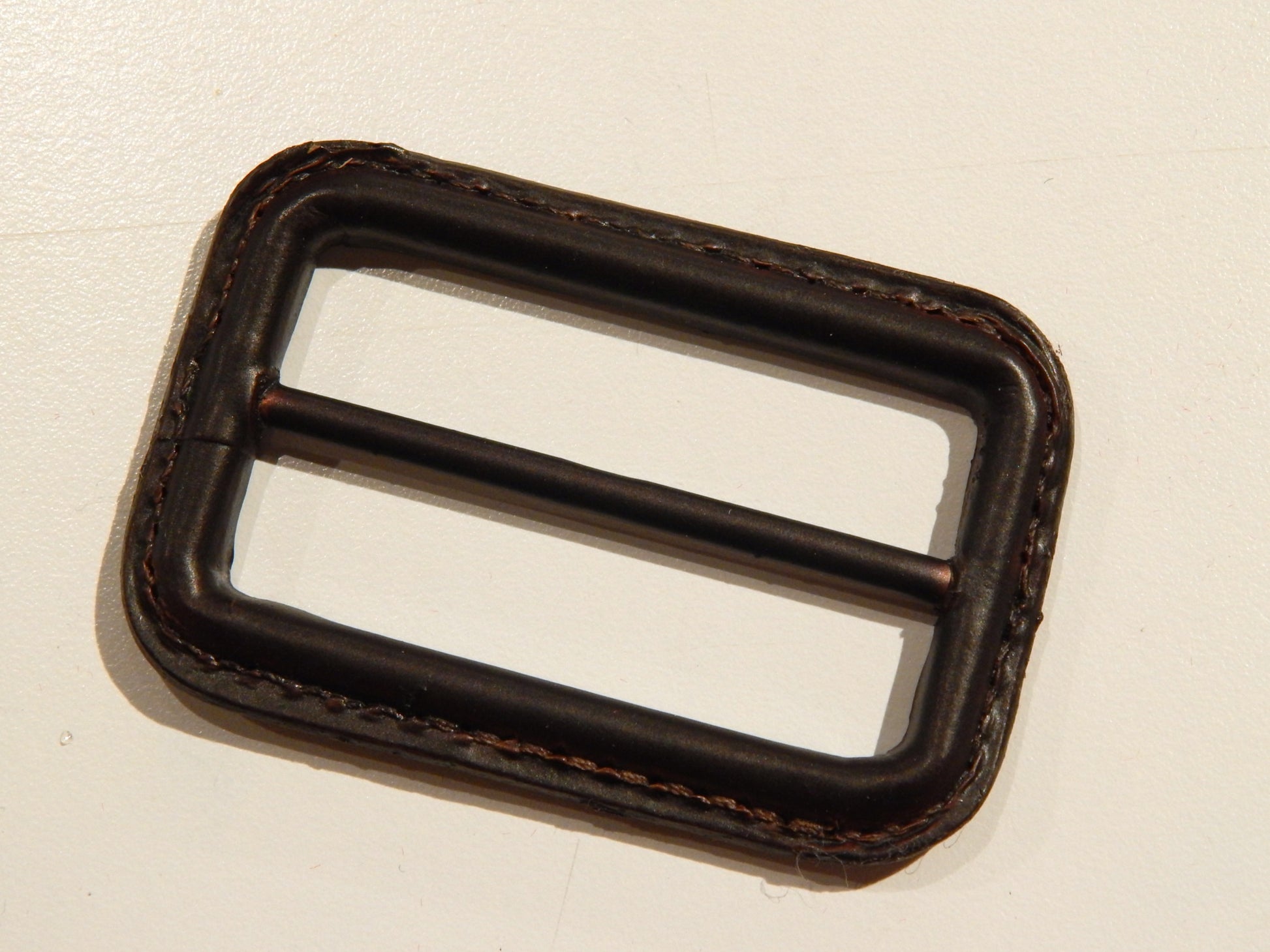 dark brown leather coat slide buckle real leather