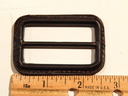 Dark Brown Leather Coat Buckle - 2"