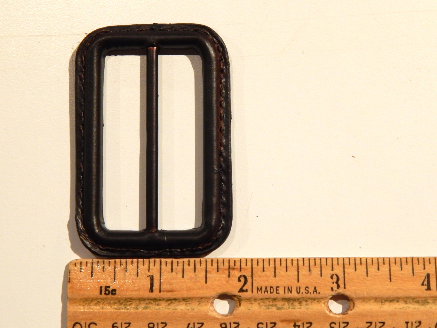 Dark Brown Leather Coat Buckle - 2"