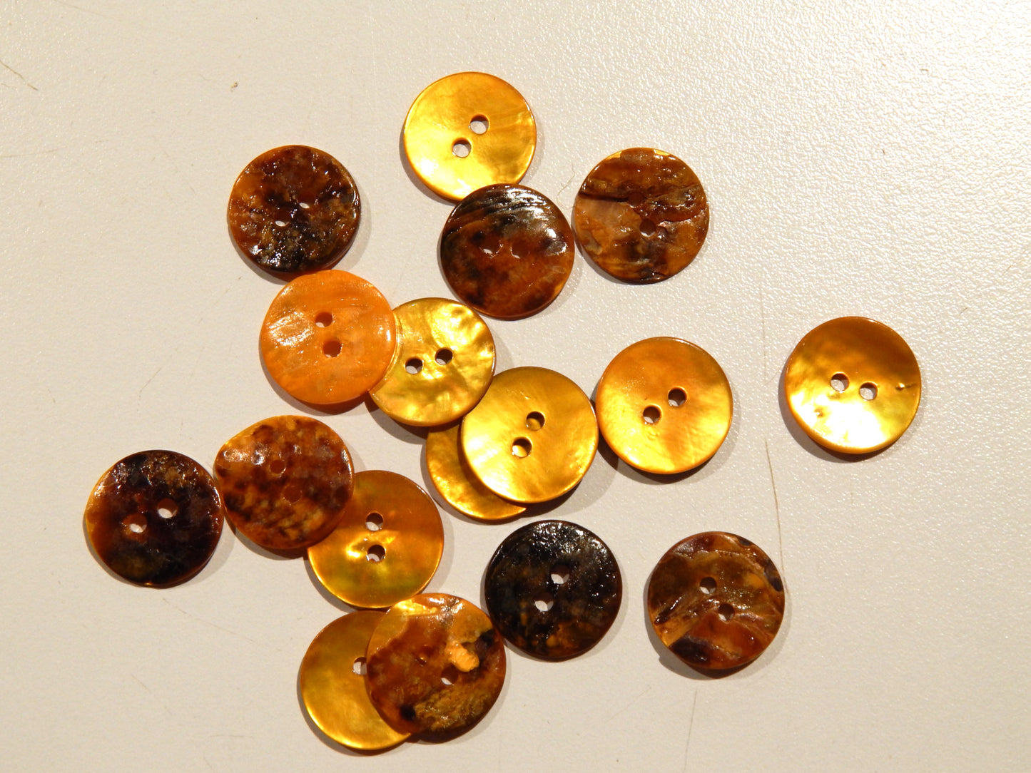 orange agoya shell buttons for sewing