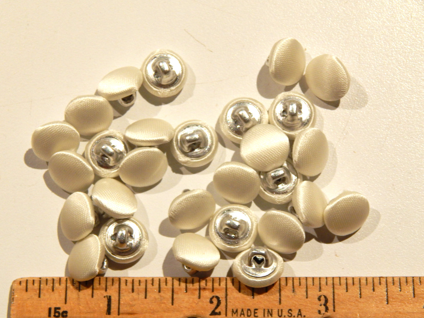Ivory Satin Bridal Buttons