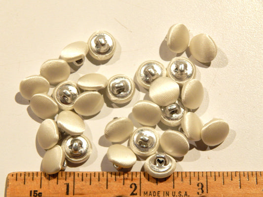 Ivory Satin Bridal Buttons