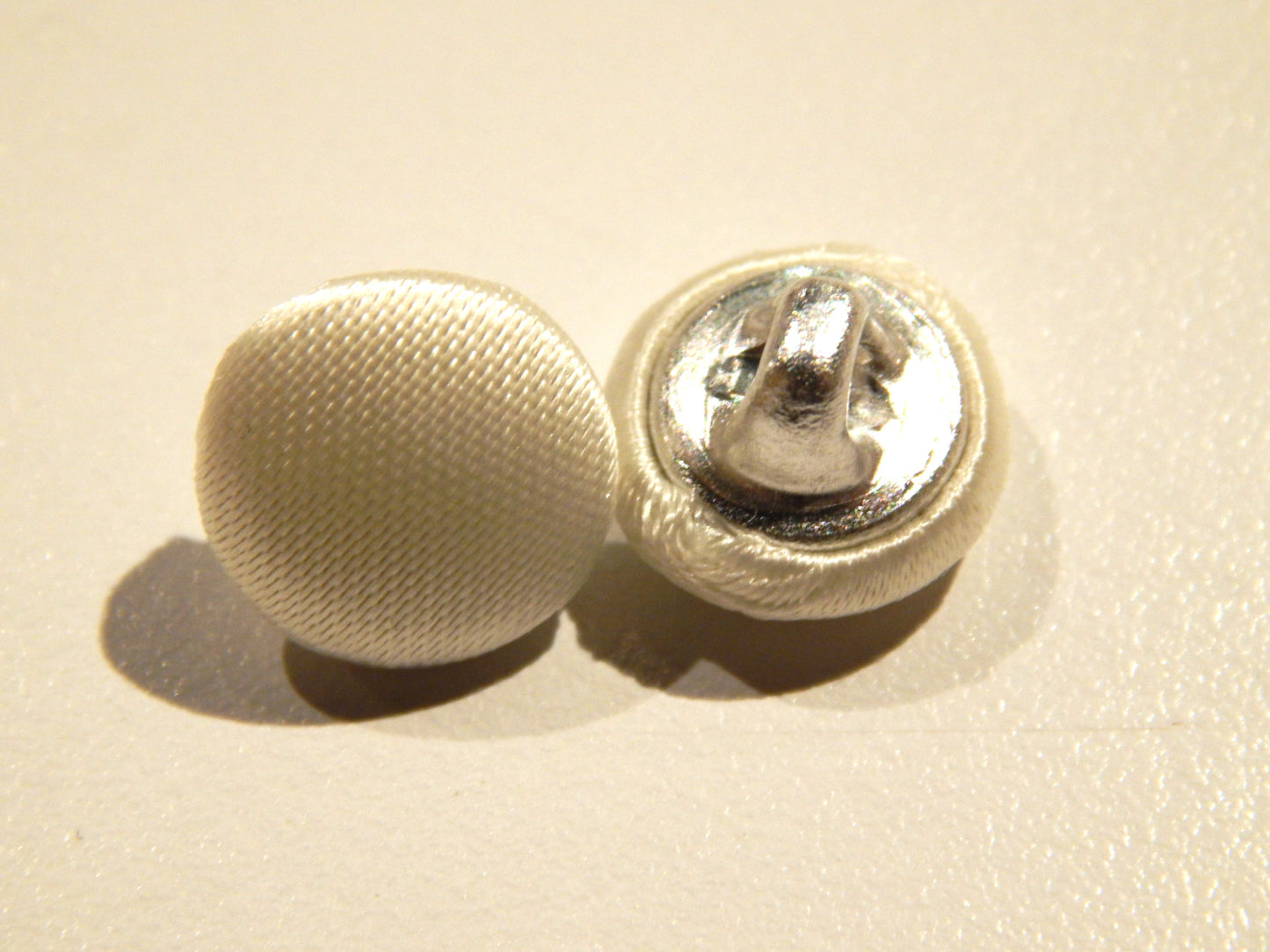 Ivory Satin Bridal Buttons