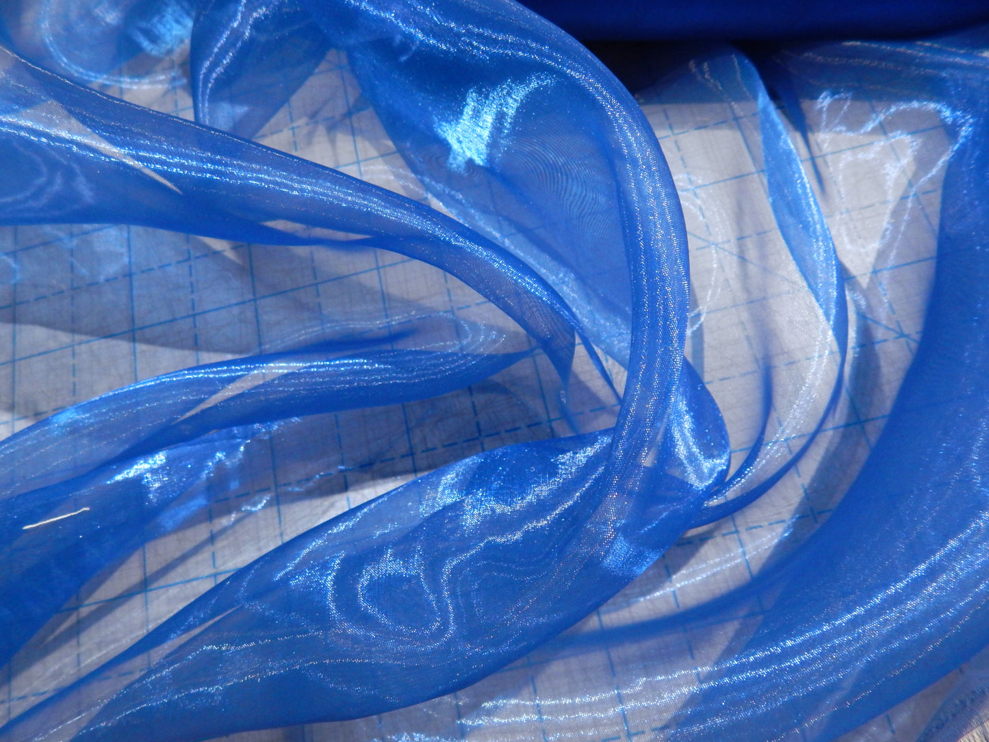 Cobalt Blue Mirror Organza