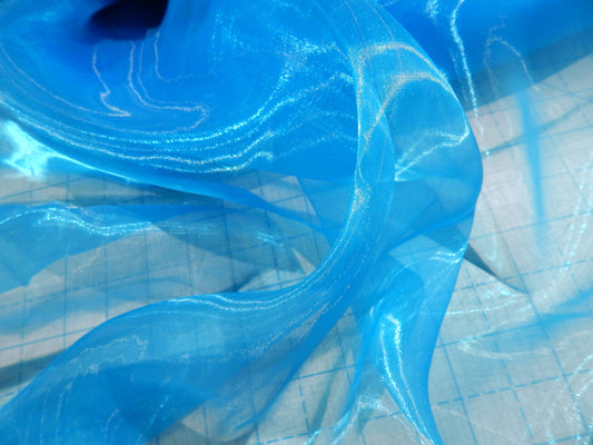 Electric Blue Mirror Organza