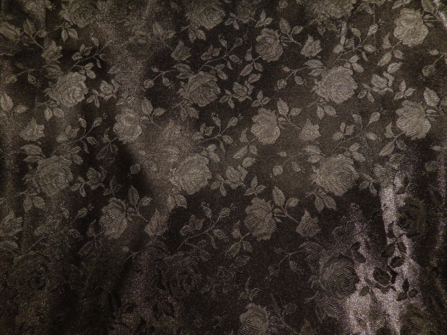 Black Rose Satin Jacquard